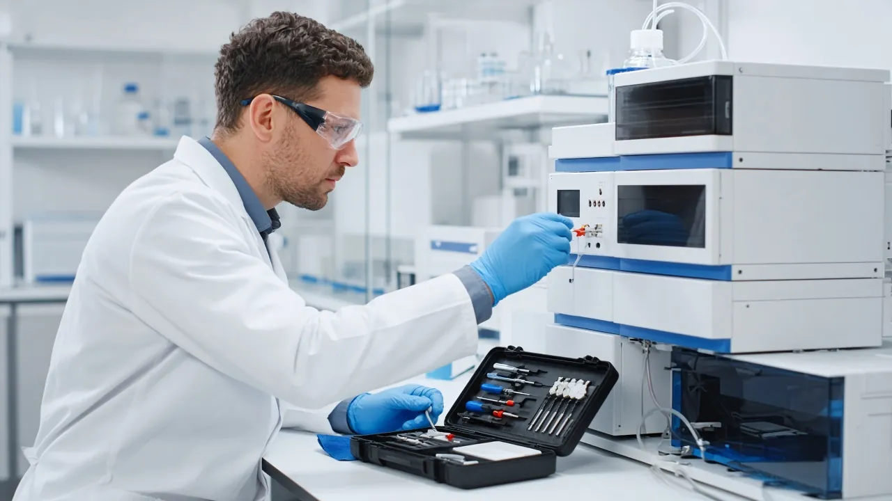 Preventive visit underway on an HPLC
